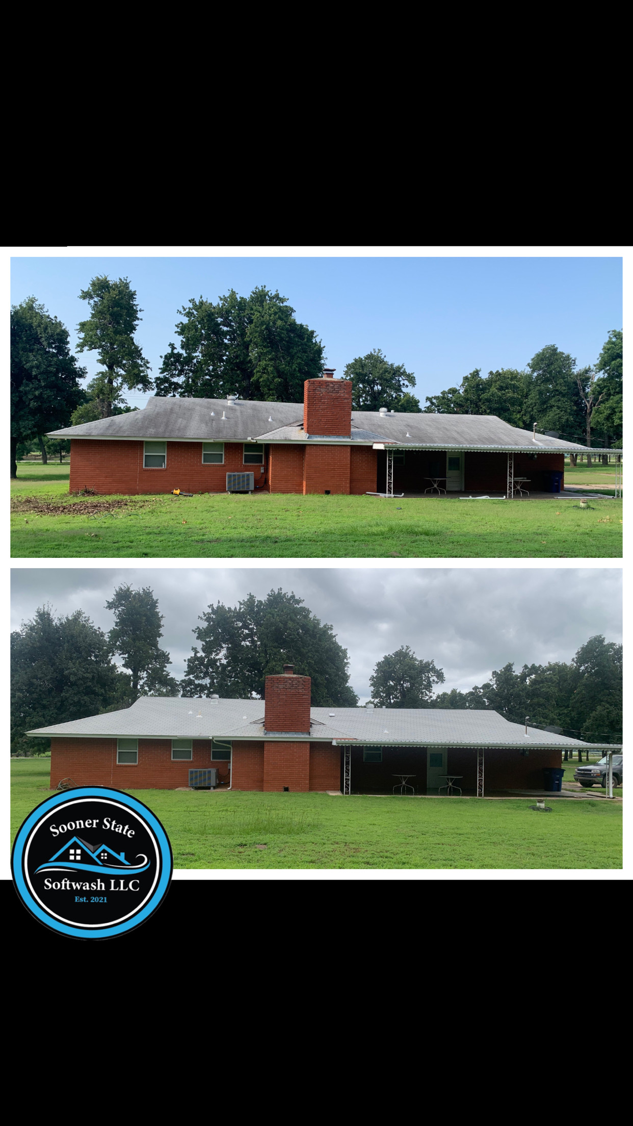 Roof Cleaning in Harrah, Oklahoma Thumbnail